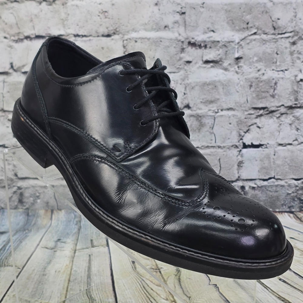 ECCO Kenton Black Leather Oxford Shoes Men's 43 US 9.5-10 Lace-Up Dress‎ Comfort